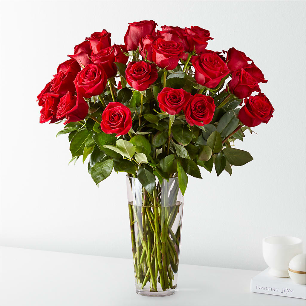 Long Stem Red Rose Bouquet – Velvet Leaf And Stem, Las Vegas NV