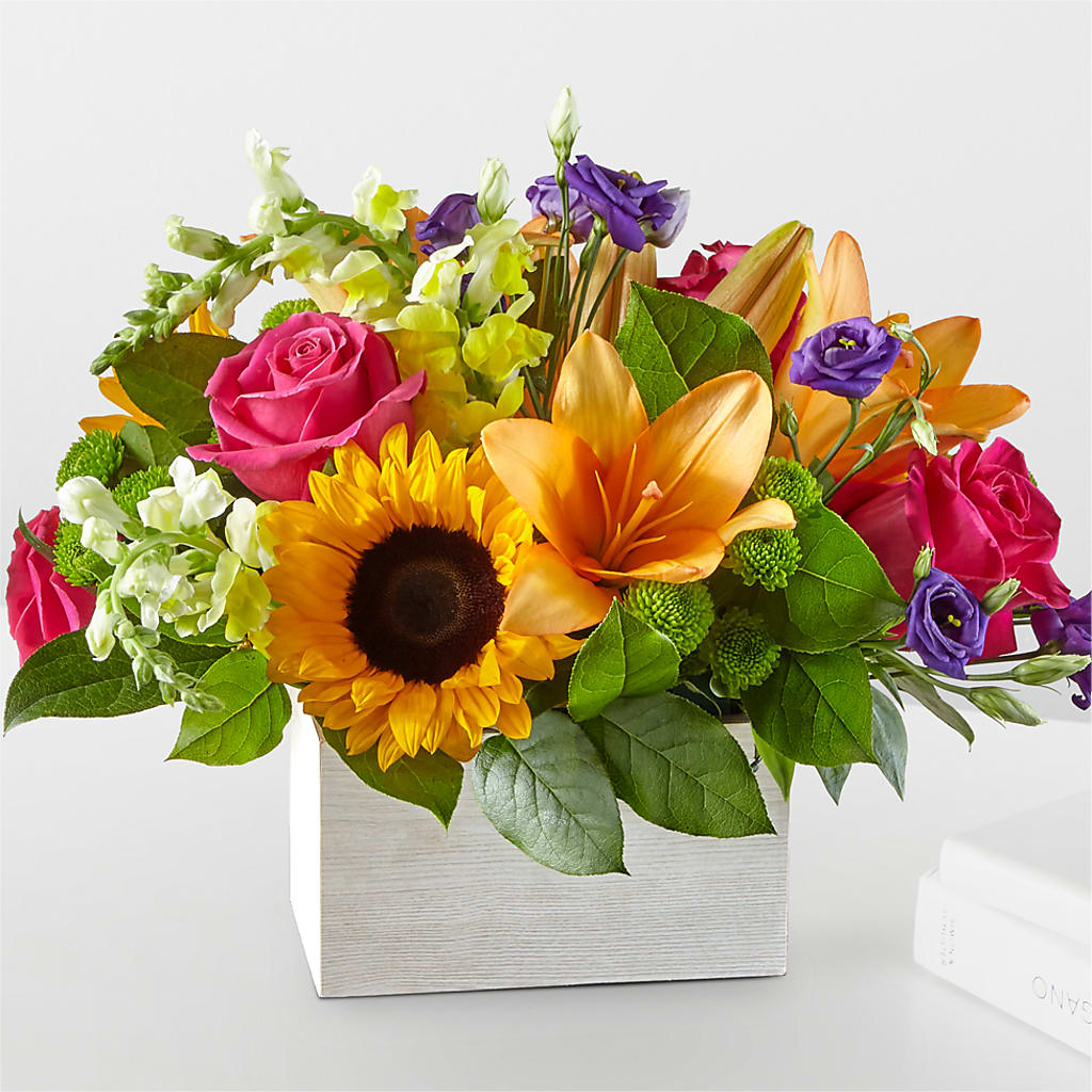 Best Day Box Bouquet – Velvet Leaf And Stem, Las Vegas NV