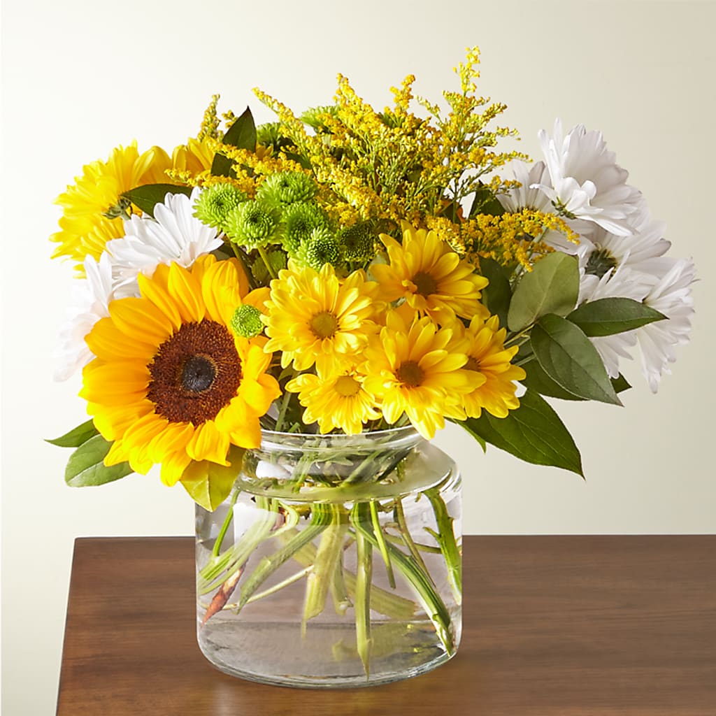 Hello Sunshine Bouquet – Velvet Leaf And Stem, Las Vegas NV