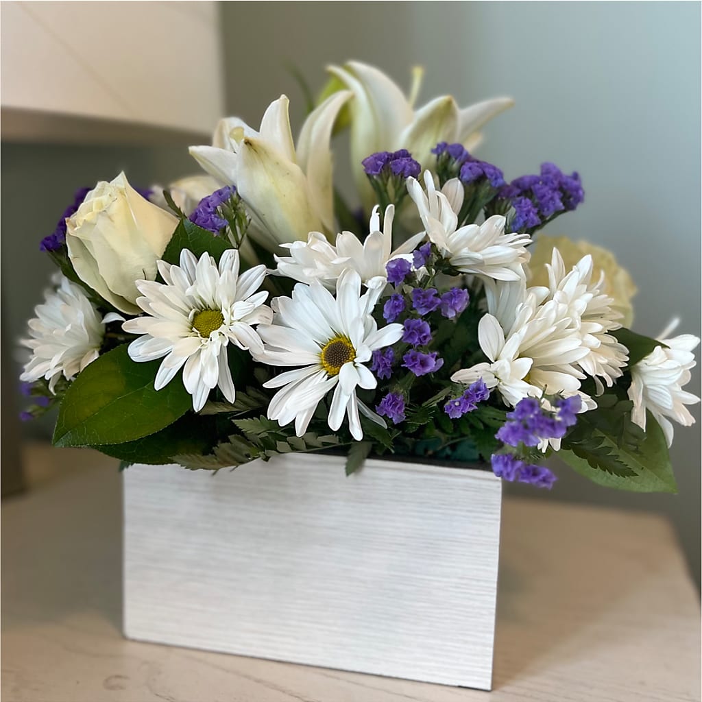 Beyond Blue Box Bouquet – Velvet Leaf And Stem, Las Vegas NV