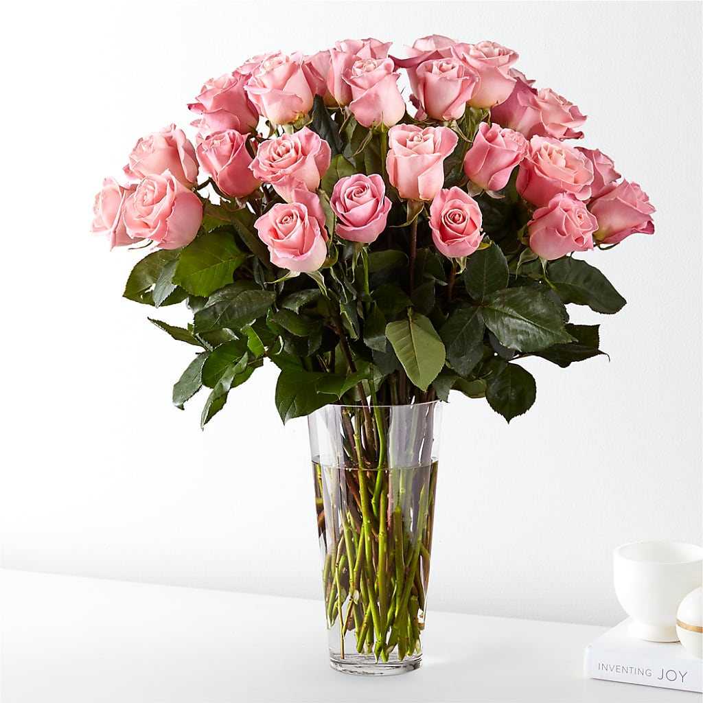 Long Stem Pink Rose Bouquet – Velvet Leaf And Stem, Las Vegas NV