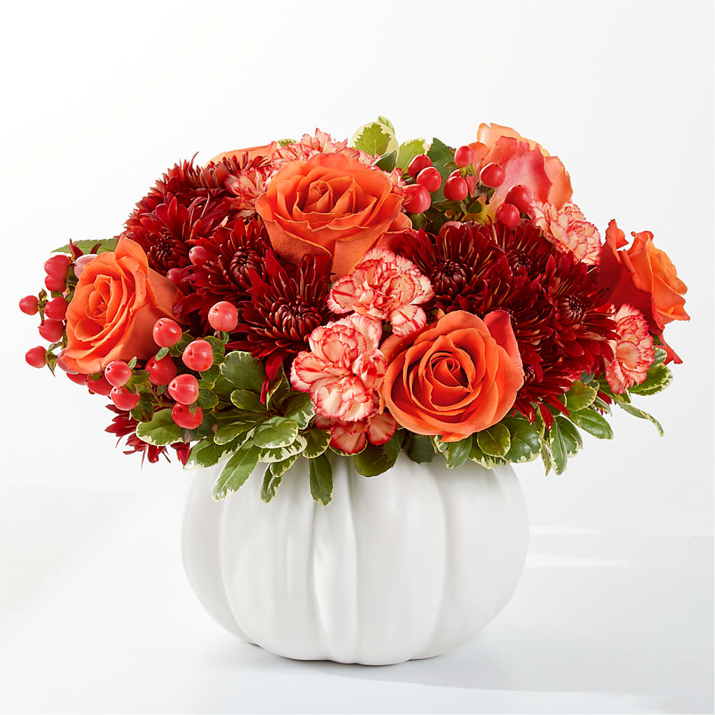 Autumn Air Pumpkin Bouquet – Velvet Leaf And Stem, Las Vegas NV
