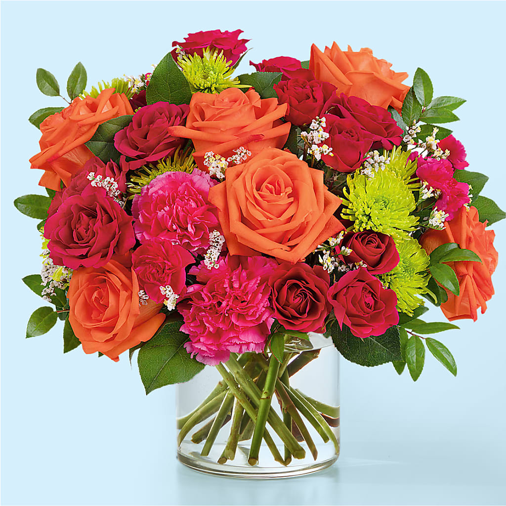 Colorful Carnival Bouquet – Velvet Leaf And Stem, Las Vegas NV