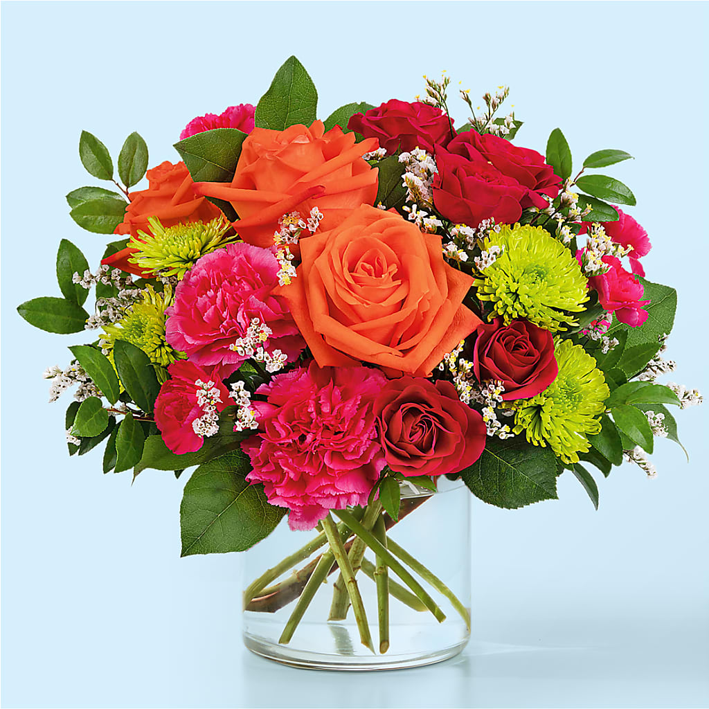 Colorful Carnival Bouquet – Velvet Leaf And Stem, Las Vegas NV