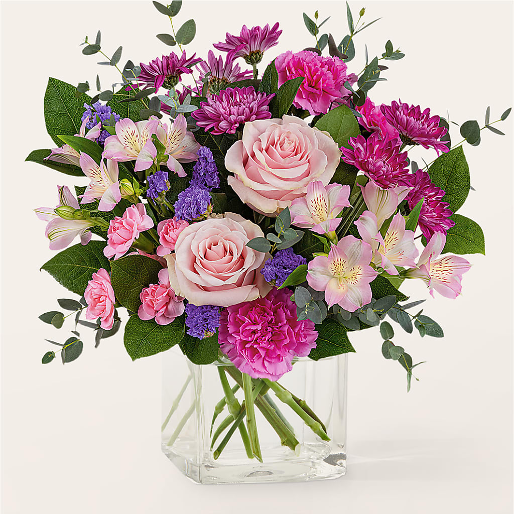 Rosy Radiance Bouquet – Velvet Leaf And Stem, Las Vegas NV
