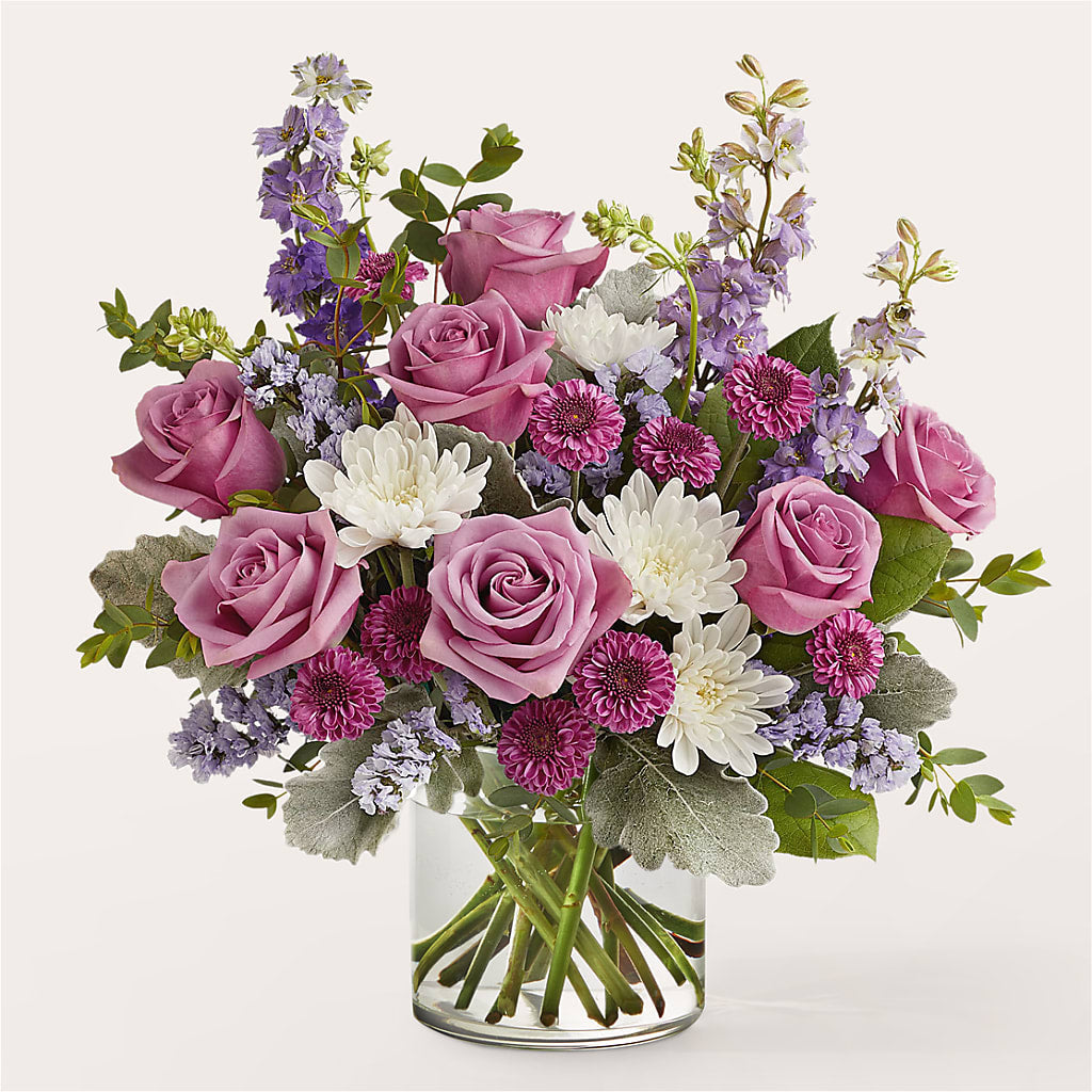 Violet Frost Bouquet – Velvet Leaf And Stem, Las Vegas NV
