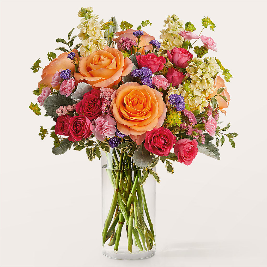 Tangerine Tango Bouquet – Velvet Leaf And Stem, Las Vegas NV