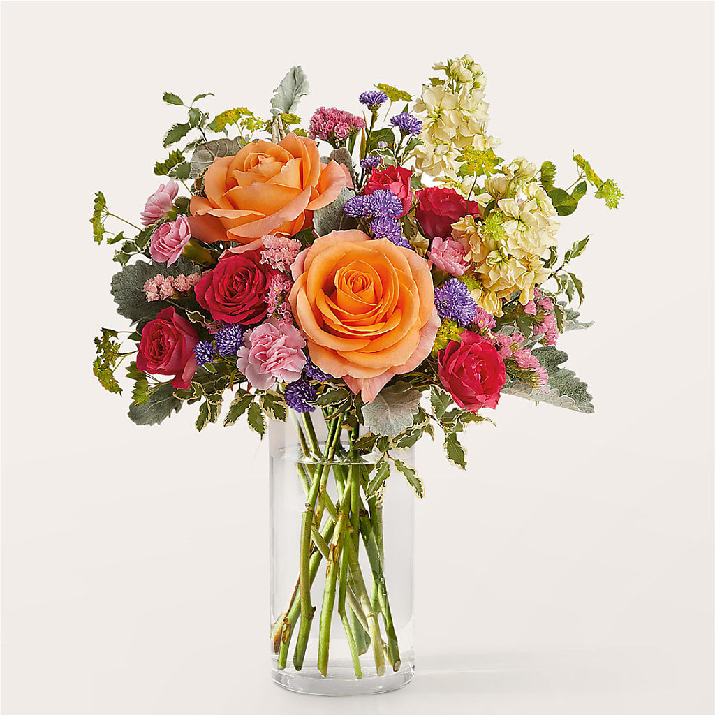 Tangerine Tango Bouquet – Velvet Leaf And Stem, Las Vegas NV