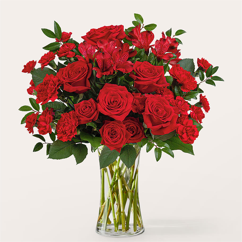 Brilliant Ruby Bouquet – Velvet Leaf And Stem, Las Vegas NV