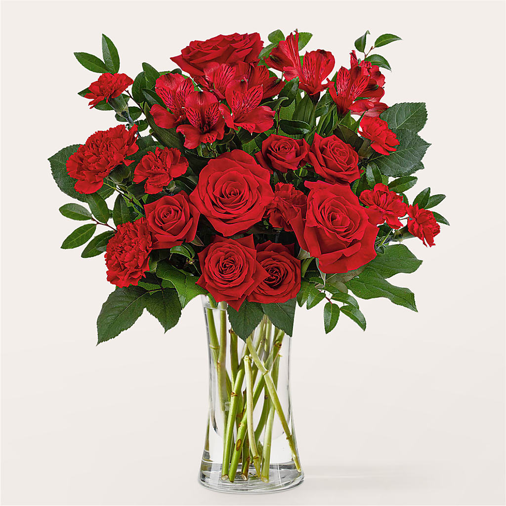 Brilliant Ruby Bouquet – Velvet Leaf And Stem, Las Vegas NV