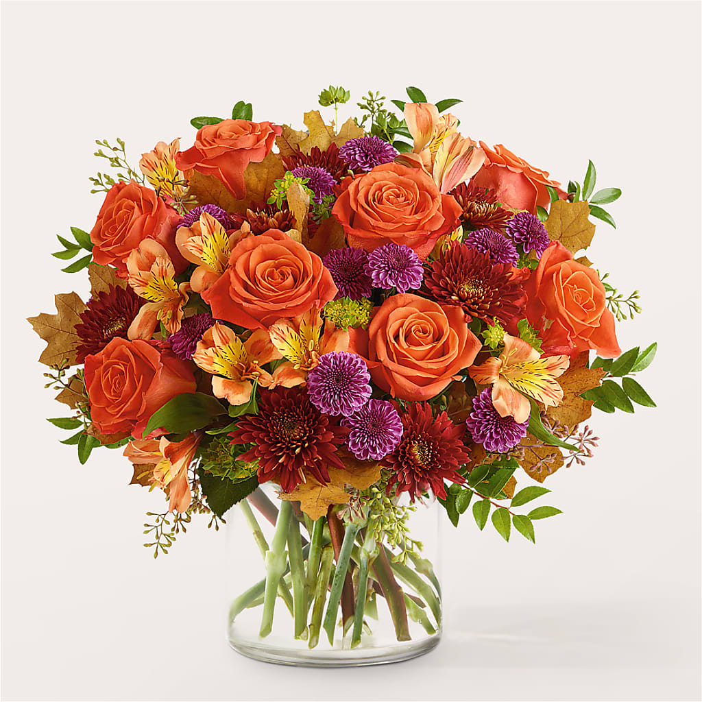 Orange You Glad Bouquet – Velvet Leaf And Stem, Las Vegas NV