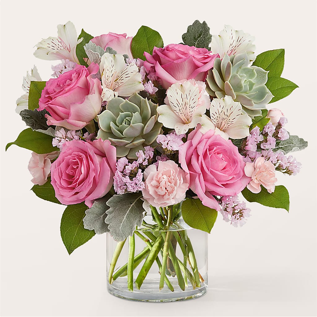 Dusty Rose Bouquet – Velvet Leaf And Stem, Las Vegas NV