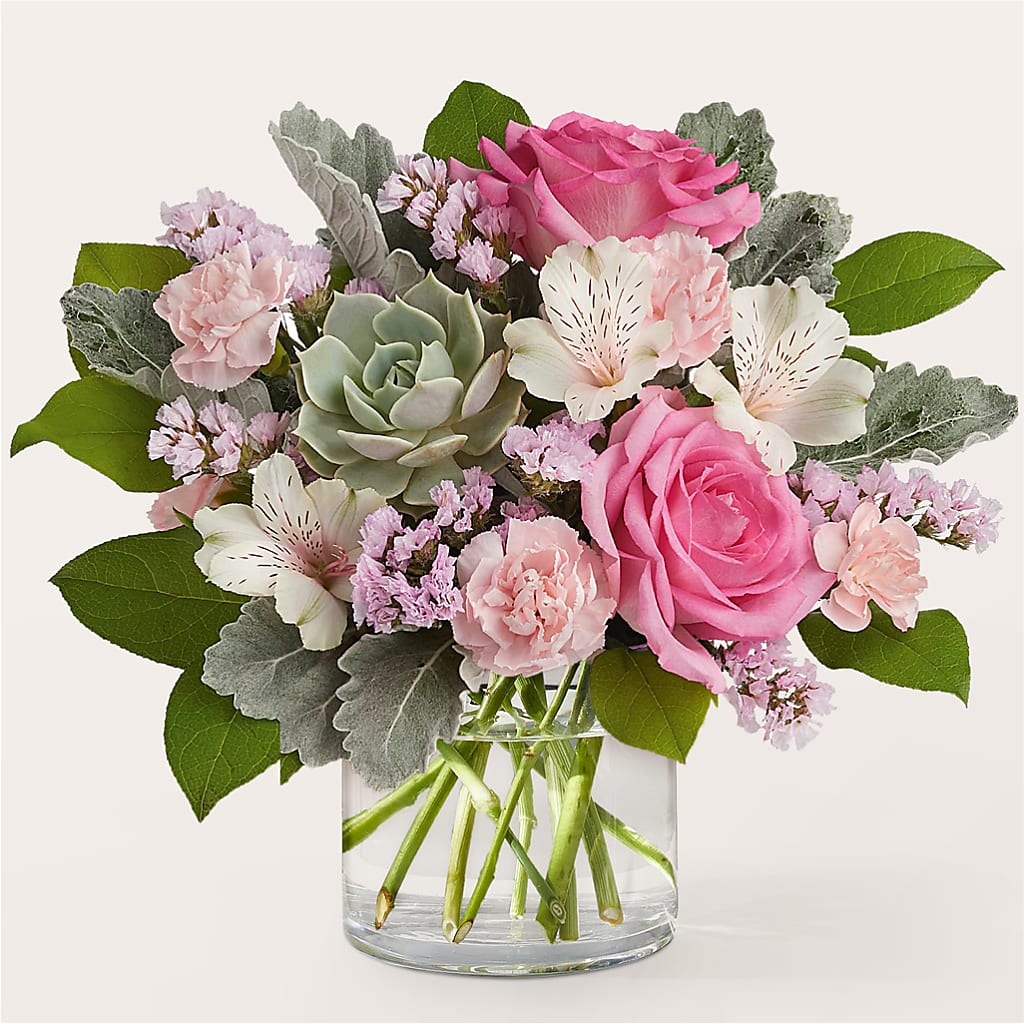 Dusty Rose Bouquet – Velvet Leaf And Stem, Las Vegas NV