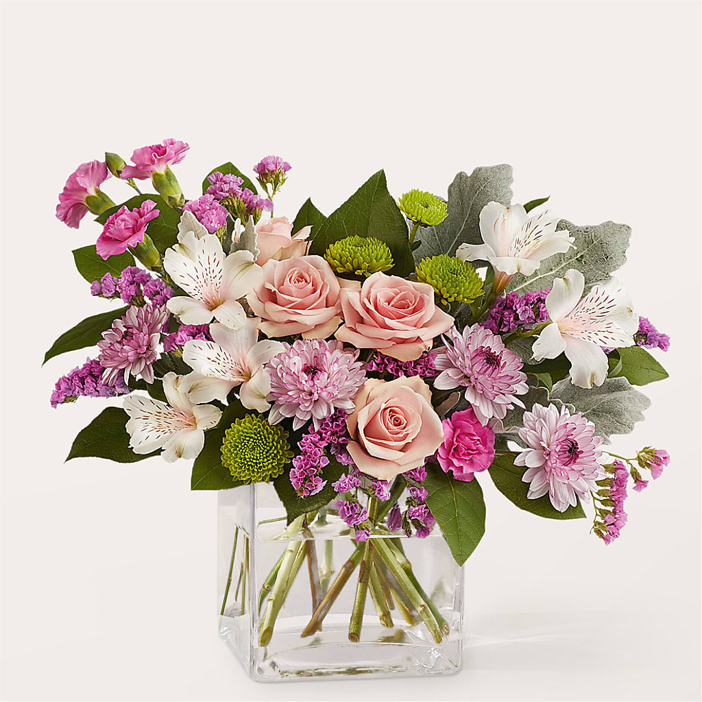 Pink Suede Bouquet – Velvet Leaf And Stem, Las Vegas NV