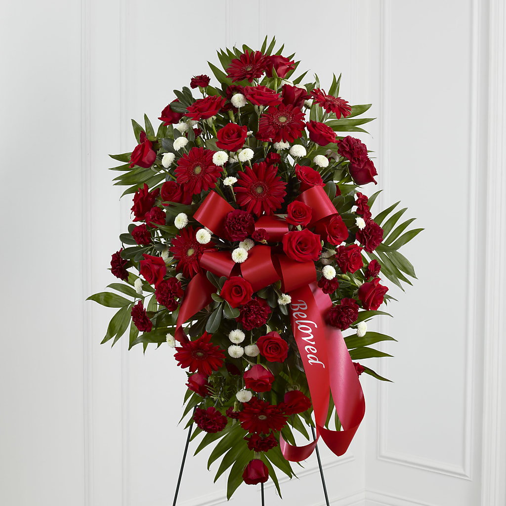 Treasured Memories Standing Spray – Velvet Leaf And Stem, Las Vegas NV