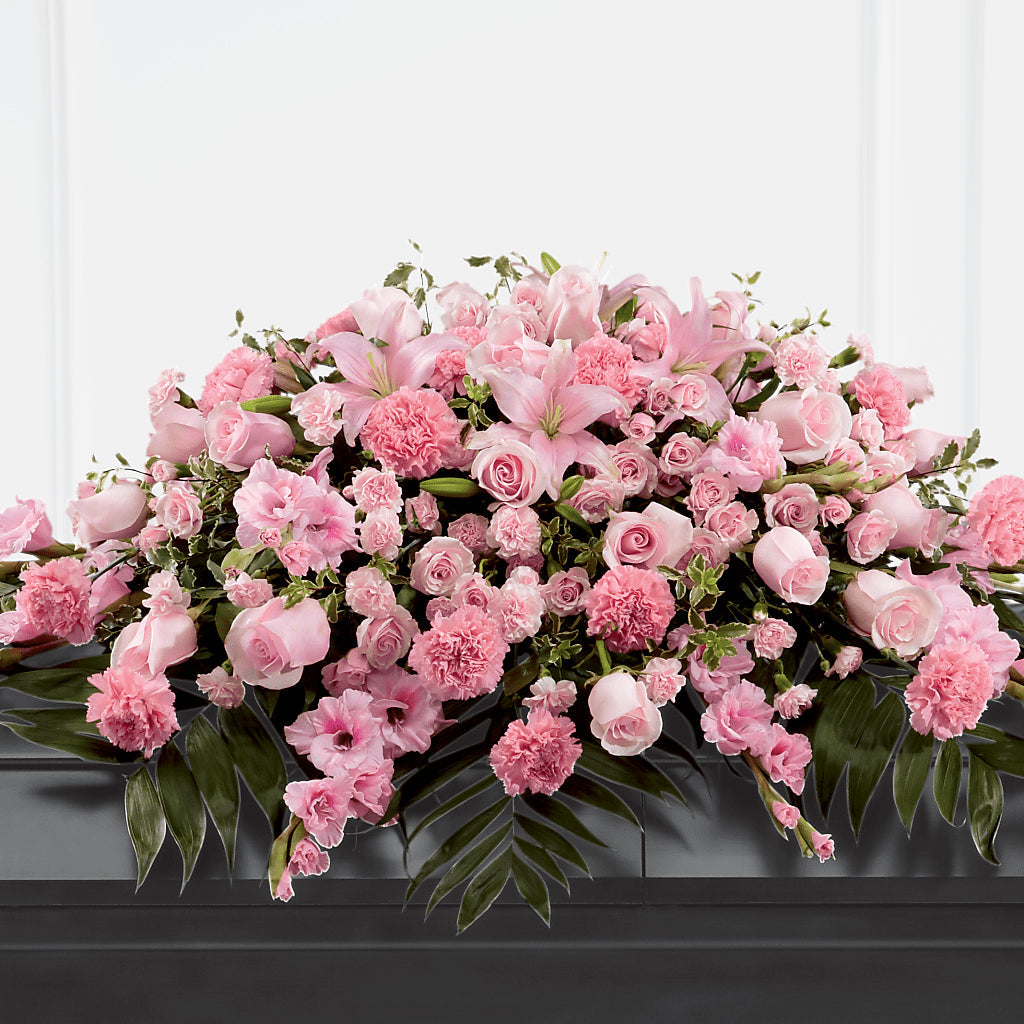 Garden of Comfort Casket Spray (Standard) – Velvet Leaf And Stem, Las Vegas NV