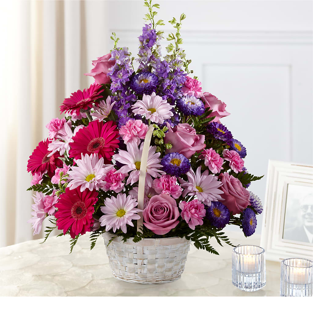 Pastel Peace Basket – Velvet Leaf And Stem, Las Vegas NV