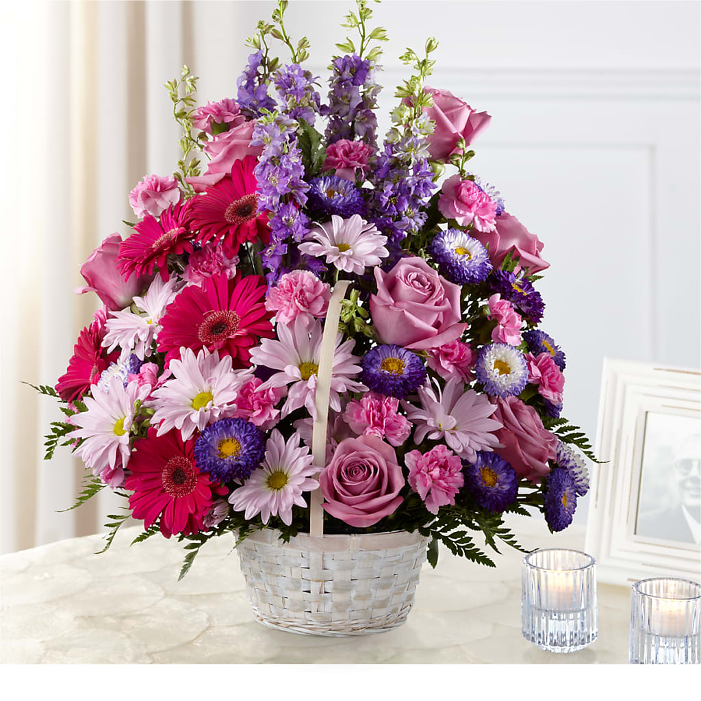 Pastel Peace Basket – Velvet Leaf And Stem, Las Vegas NV