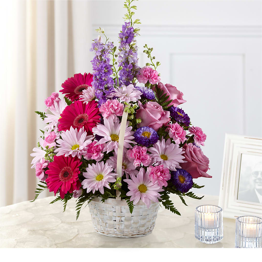 Pastel Peace Basket – Velvet Leaf And Stem, Las Vegas NV