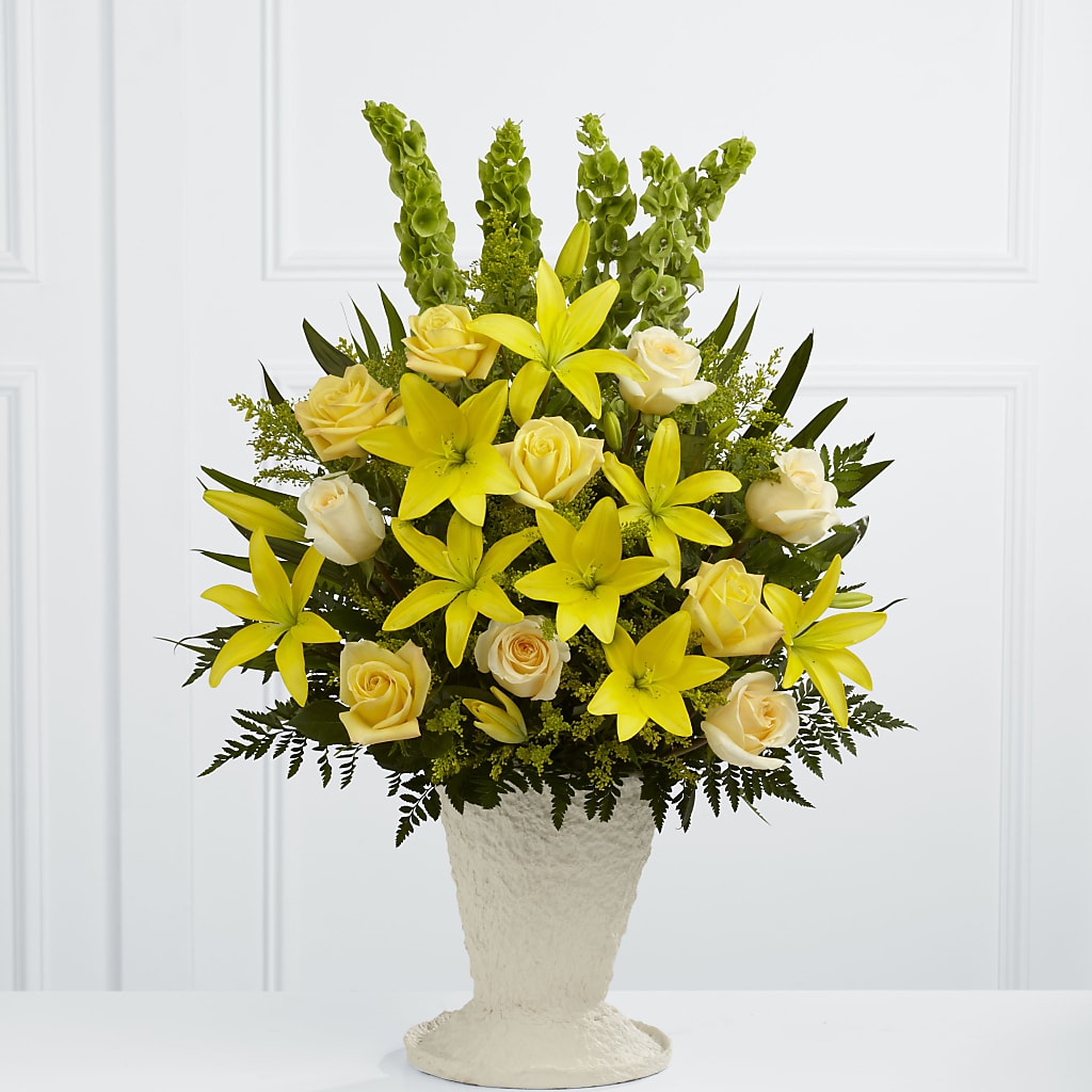 Golden Memories Arrangement – Velvet Leaf And Stem, Las Vegas NV