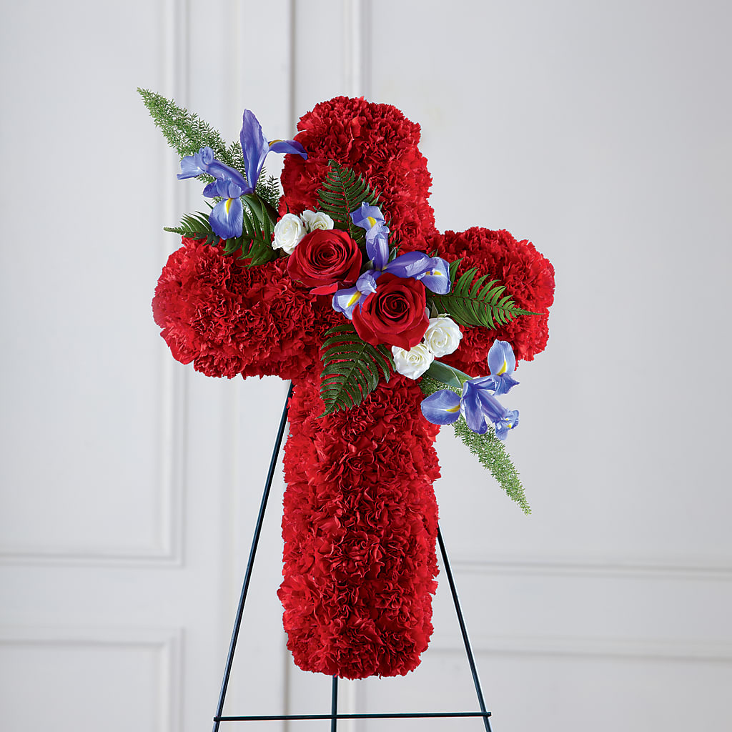 Faithful Hero Floral Cross – Velvet Leaf And Stem, Las Vegas NV