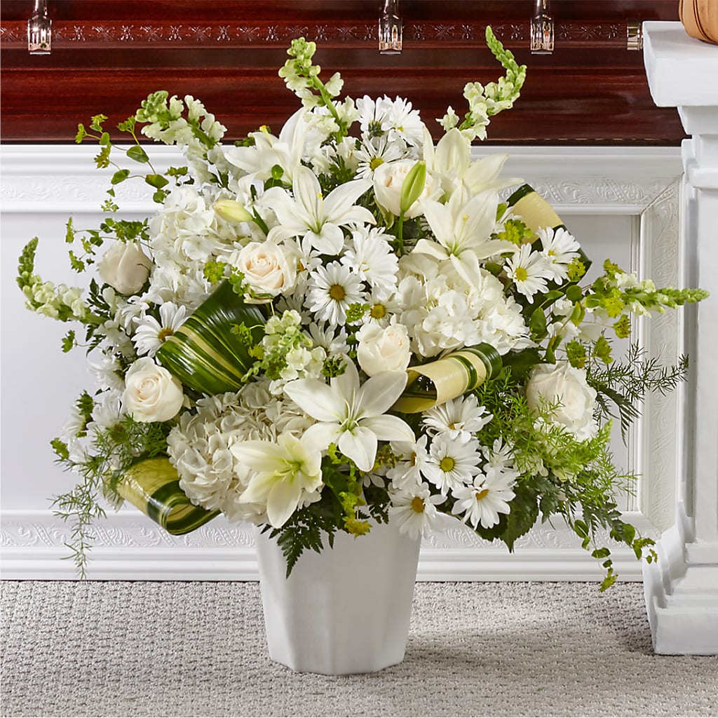 Thoughts of Tranquility Floor Basket – Velvet Leaf And Stem, Las Vegas NV