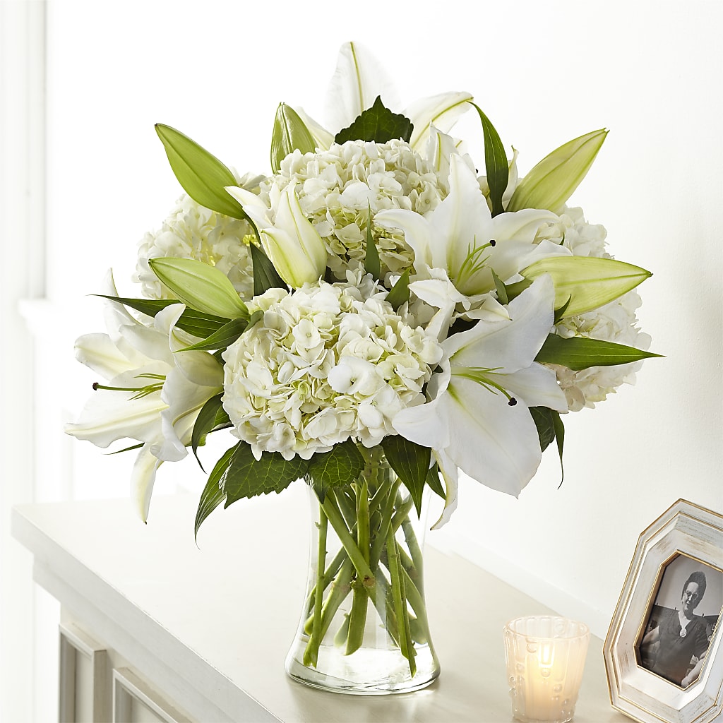 Compassionate Lily Bouquet – Velvet Leaf And Stem, Las Vegas NV