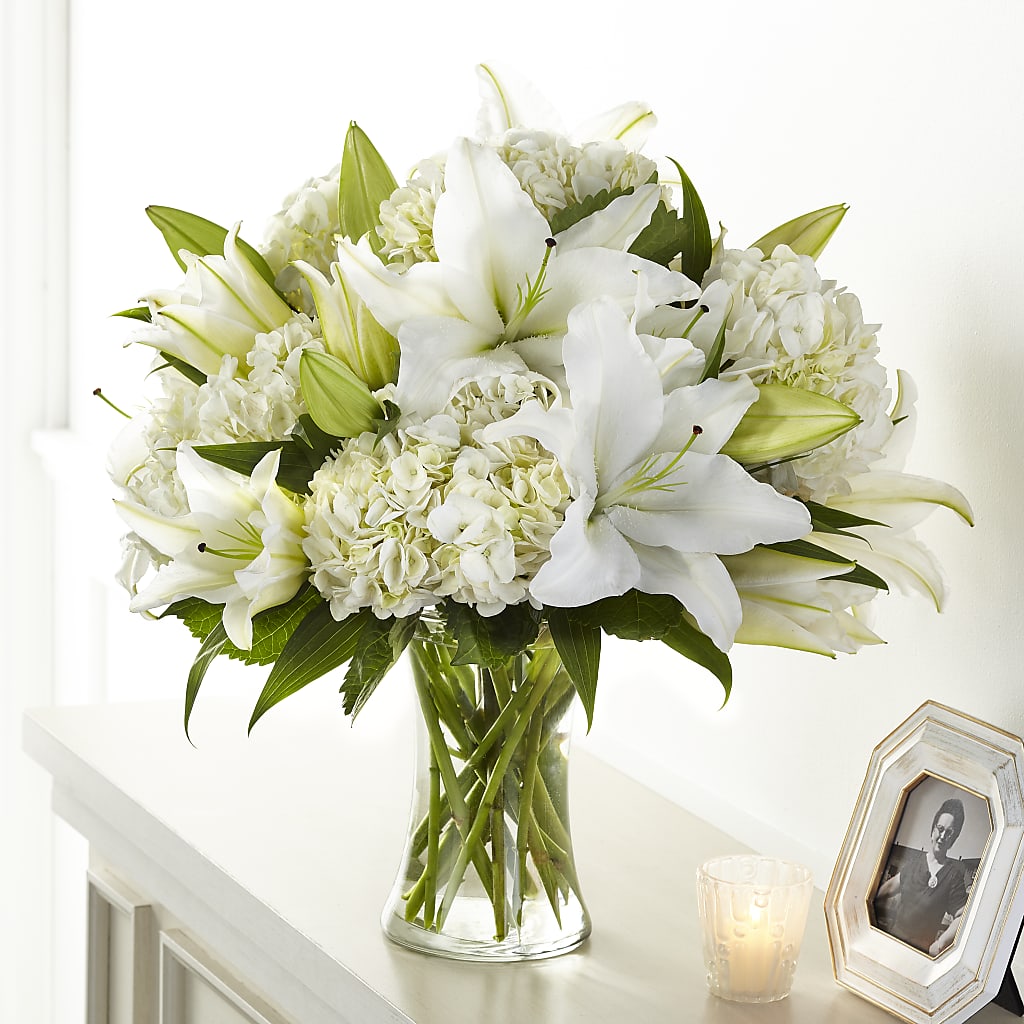 Compassionate Lily Bouquet – Velvet Leaf And Stem, Las Vegas NV