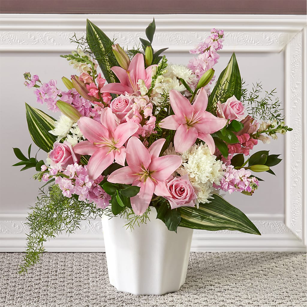 Simply Serene Floor Basket – Velvet Leaf And Stem, Las Vegas NV