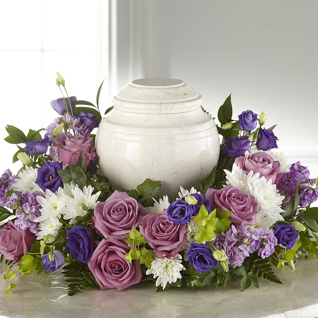 Blooming Sympathy Cremation Adornment – Velvet Leaf And Stem, Las Vegas NV