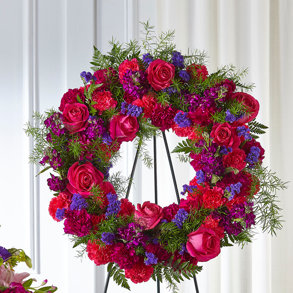 Calming Colors Wreath – Velvet Leaf And Stem, Las Vegas NV