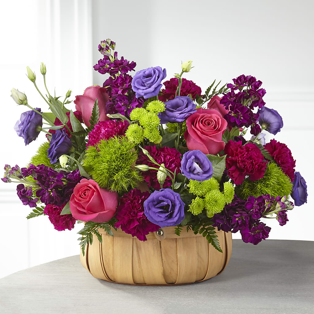 Serene Sanctuary Basket – Velvet Leaf And Stem, Las Vegas NV