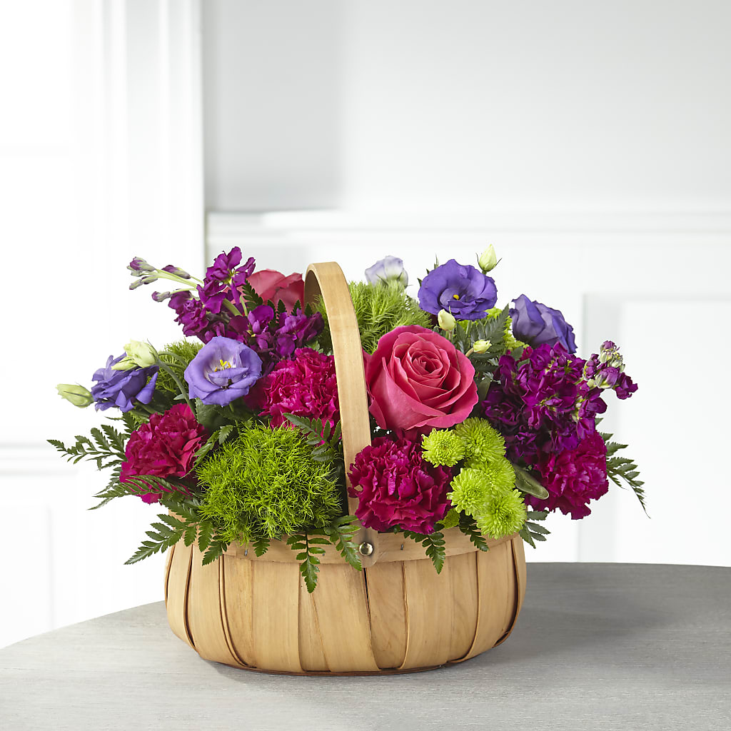 Serene Sanctuary Basket – Velvet Leaf And Stem, Las Vegas NV