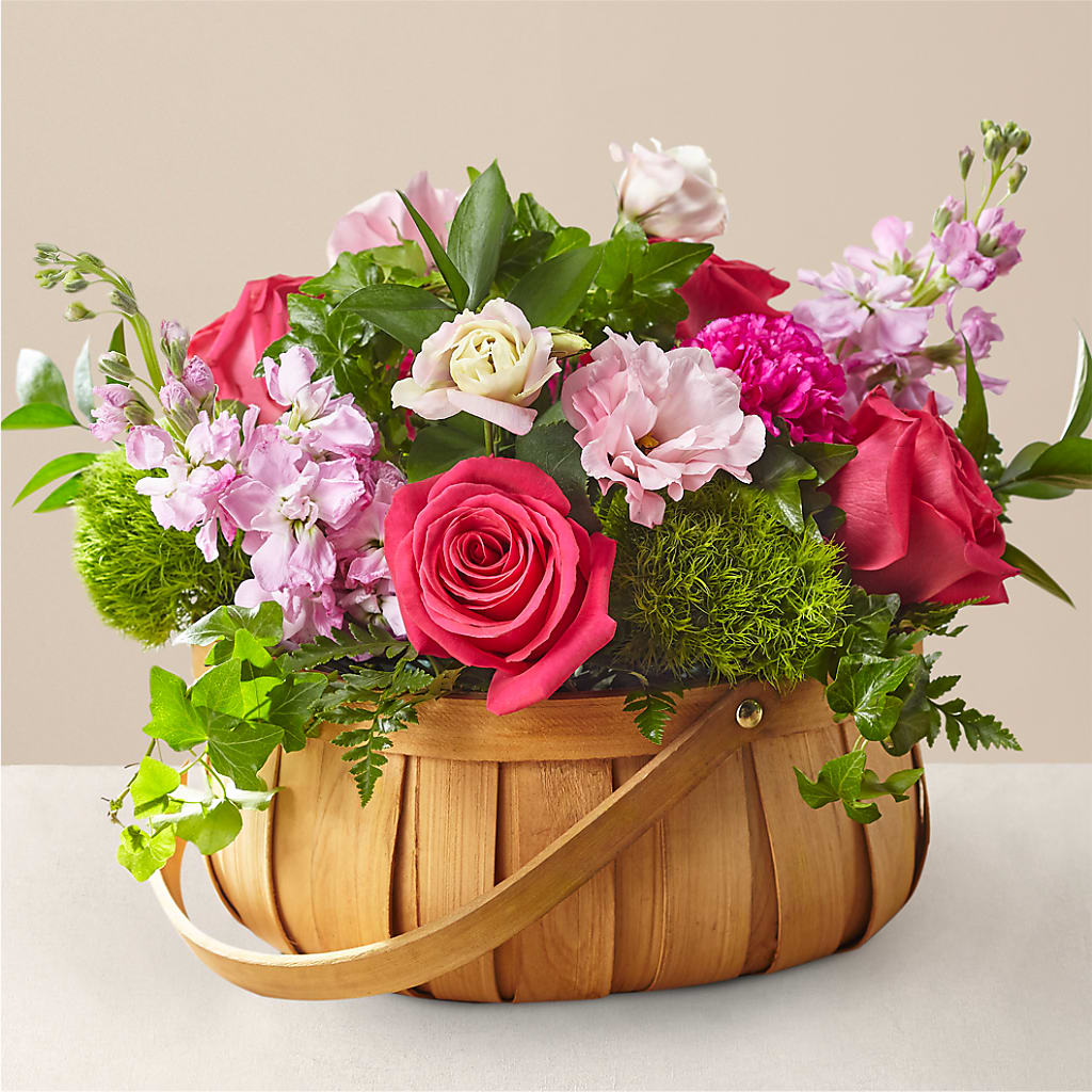 Radiance in Bloom Basket – Velvet Leaf And Stem, Las Vegas NV