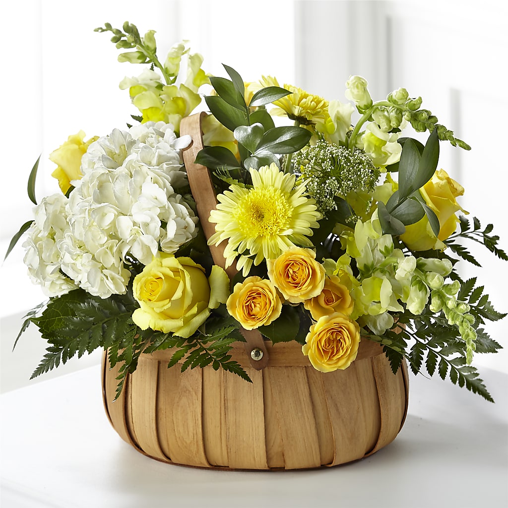 Rustic Remembrance Basket – Velvet Leaf And Stem, Las Vegas NV