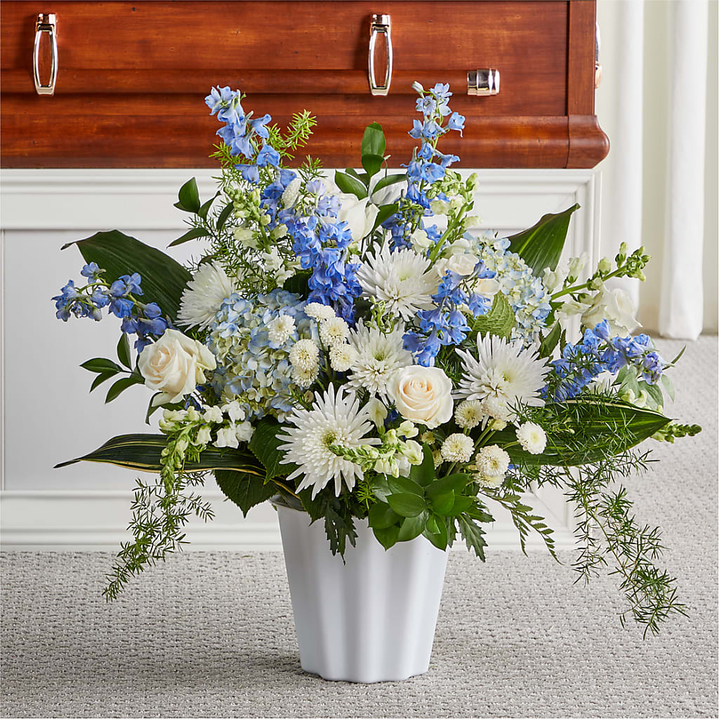 Everlasting Memories Floor Basket – Velvet Leaf And Stem, Las Vegas NV