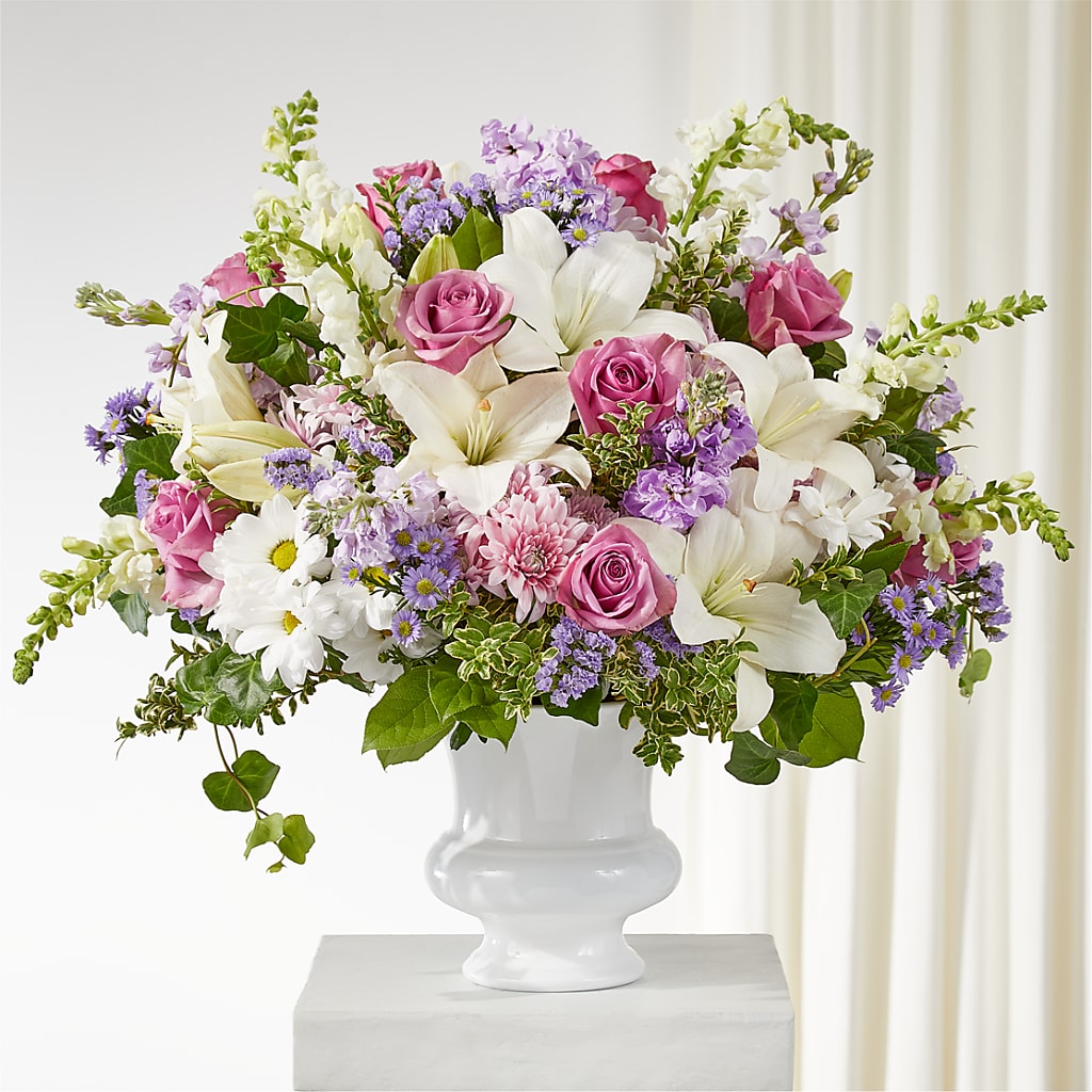 Remarkable Life Urn Arrangement – Velvet Leaf And Stem, Las Vegas NV
