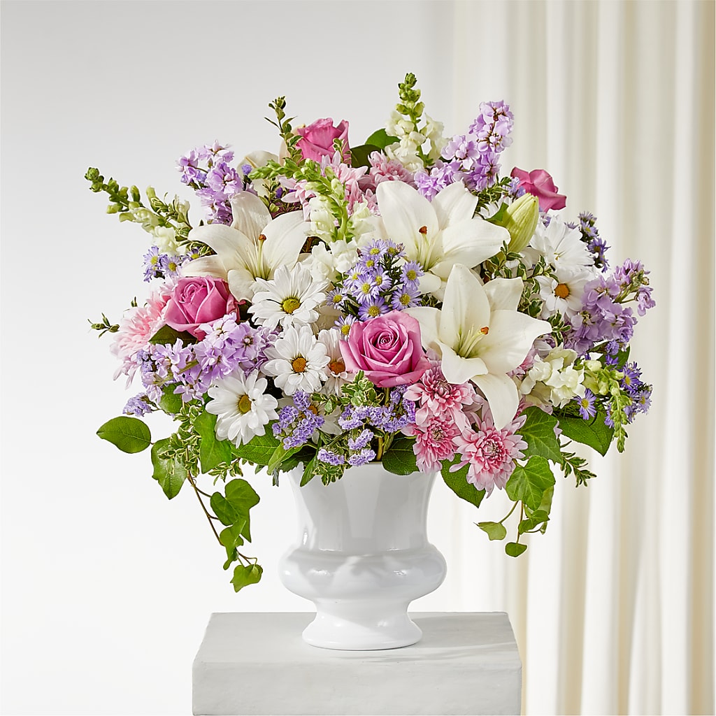Remarkable Life Urn Arrangement – Velvet Leaf And Stem, Las Vegas NV