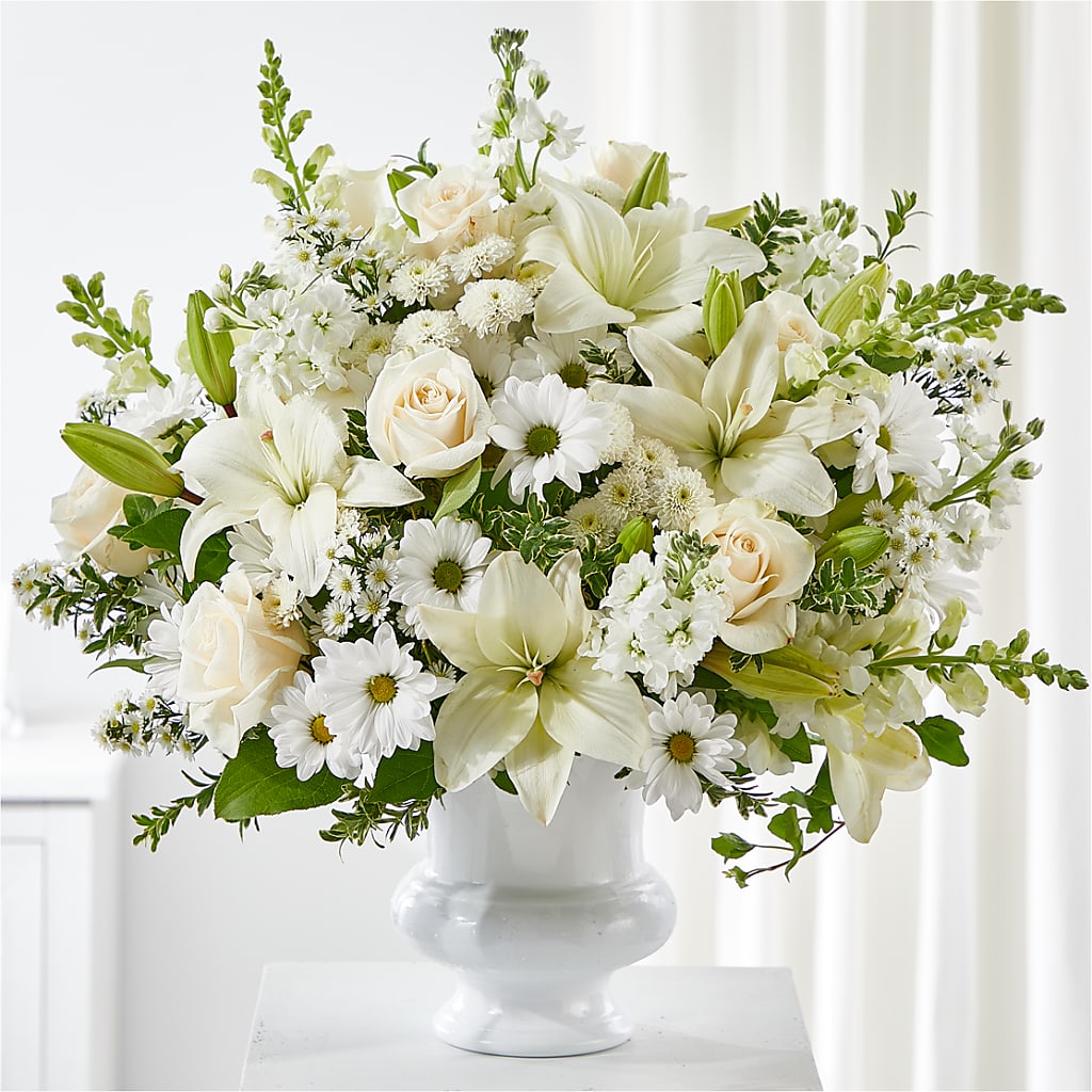 Uplifting Urn Arrangement – Velvet Leaf And Stem, Las Vegas NV