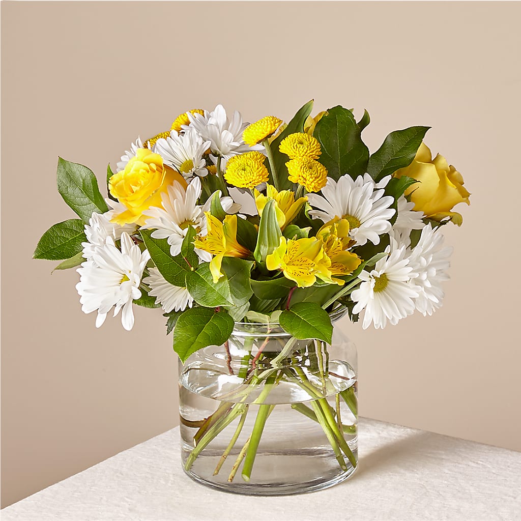 Sunny Sentiments Bouquet – Velvet Leaf And Stem, Las Vegas NV