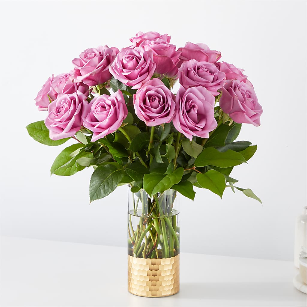 Secret Admirer Lavender Rose Bouquet – Velvet Leaf And Stem, Las Vegas NV