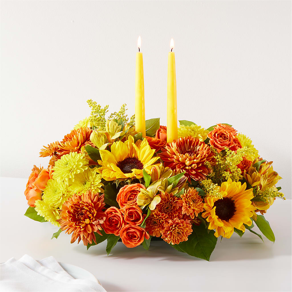 Autumn Harmony Centerpiece – Velvet Leaf And Stem, Las Vegas NV