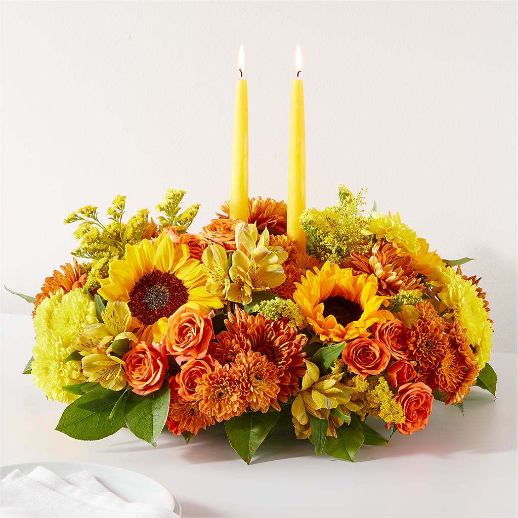 Autumn Harmony Centerpiece – Velvet Leaf And Stem, Las Vegas NV