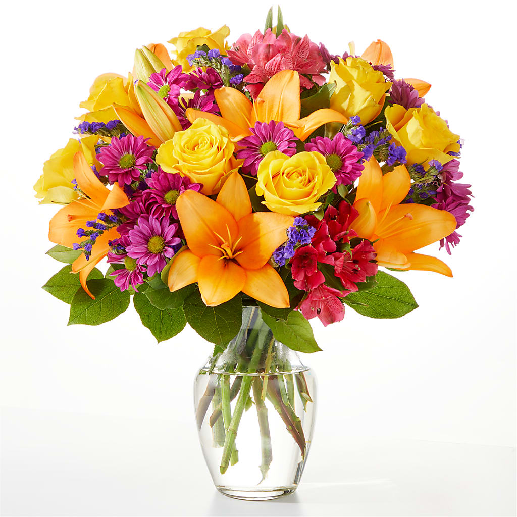 Colorful Visions Bouquet – Velvet Leaf And Stem, Las Vegas NV