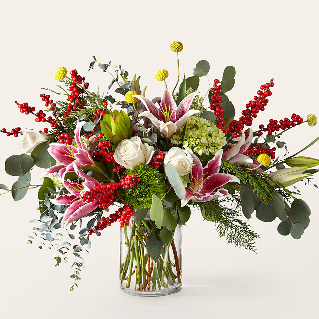 Berry & Bright Bouquet – Velvet Leaf And Stem, Las Vegas NV