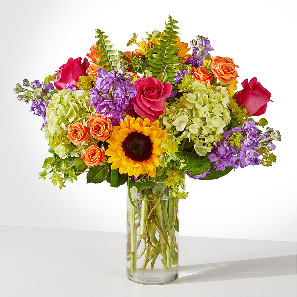 Vibrant Greetings Bouquet – Velvet Leaf And Stem, Las Vegas NV