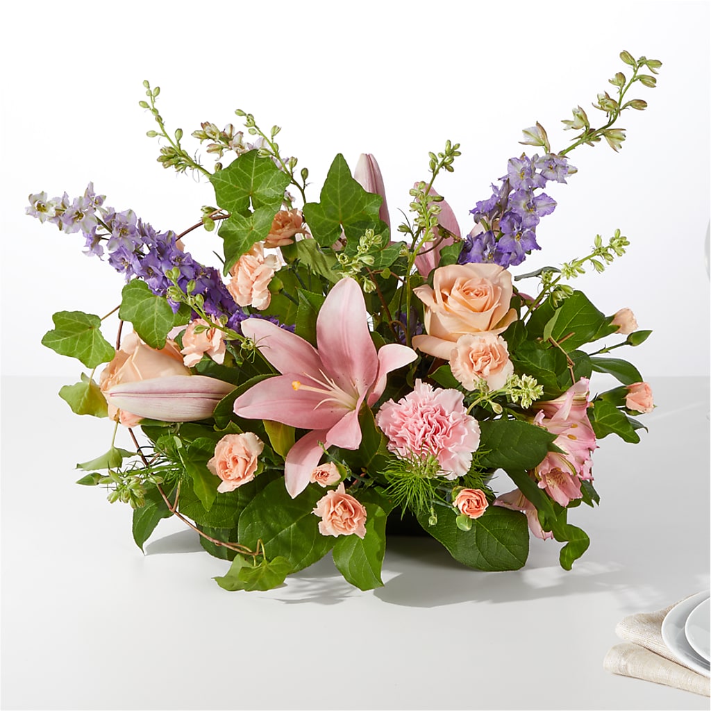 Blossom Time Centerpiece – Velvet Leaf And Stem, Las Vegas NV