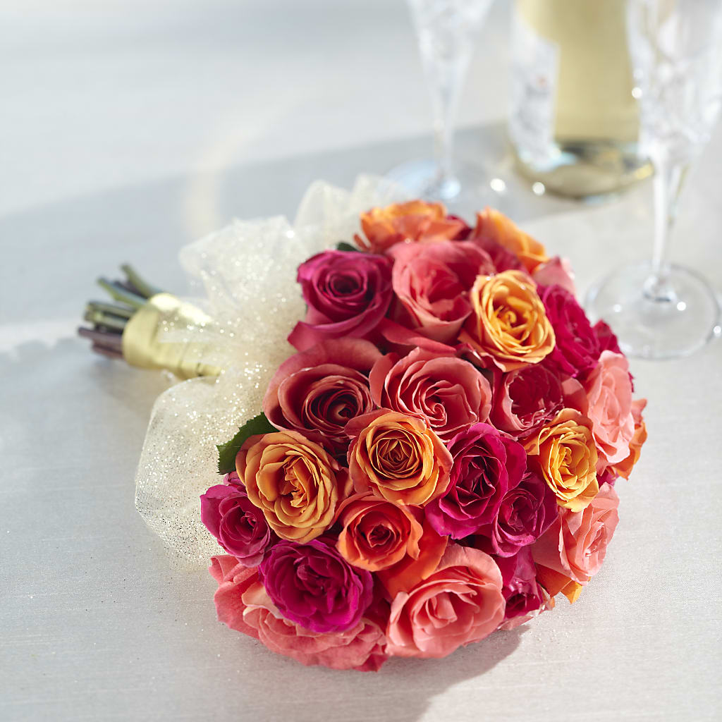 Sweet Roses Bouquet – Velvet Leaf And Stem, Las Vegas NV