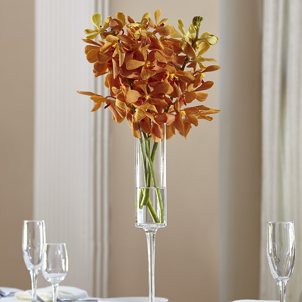 Orange Mokara Bouquet – Velvet Leaf And Stem, Las Vegas NV