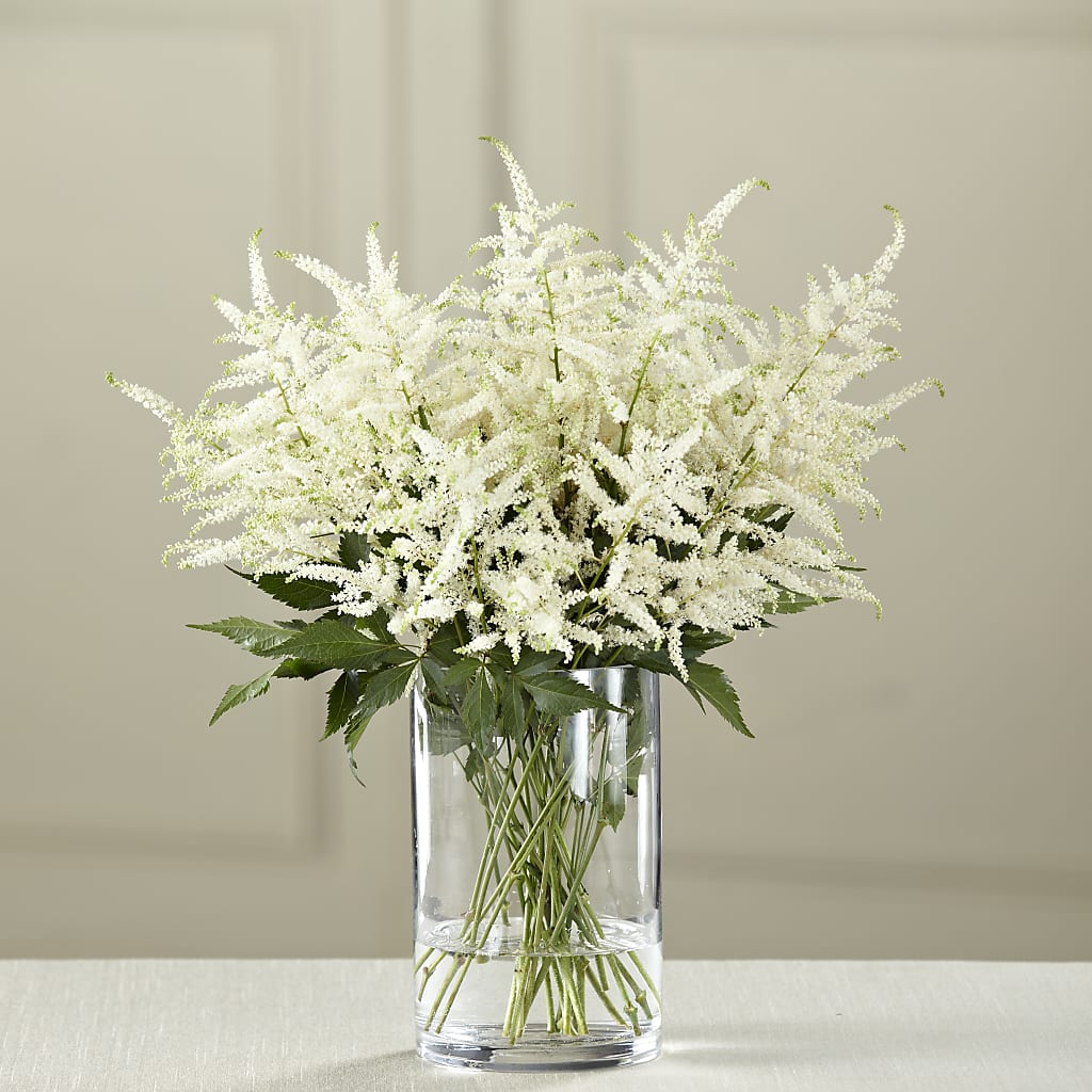 White Astilbe Bouquet – Velvet Leaf And Stem, Las Vegas NV